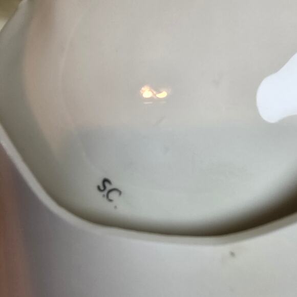 Light-Up Ceramic Ghost Candy Dish Halloween Decor SC Signed 12"x9"x9" - Picture 11 of 16